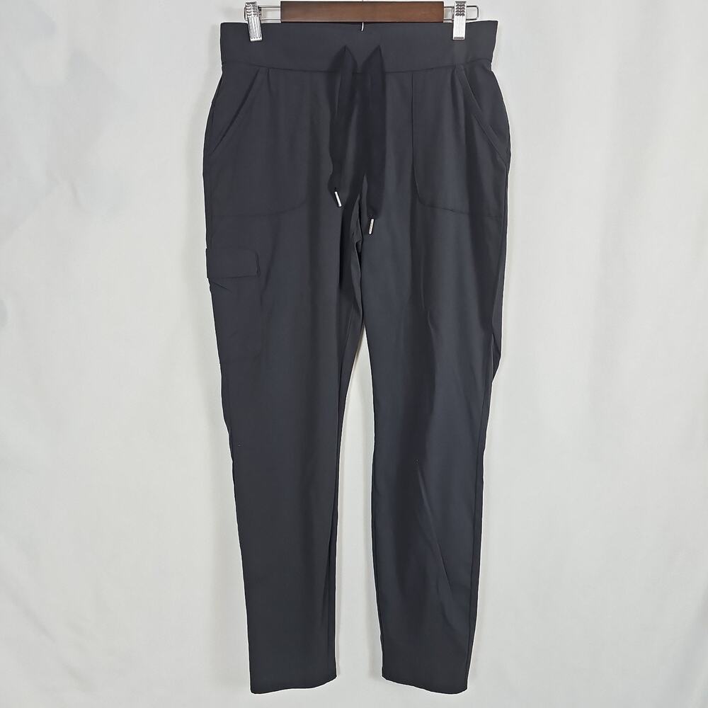 Columbia Women Activewear Cargo Pants Medium Black Drawstring Hiking Lightweight